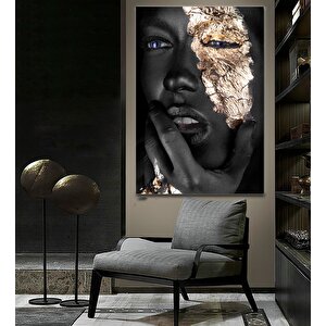 Modern Afrikalı Kadın Tablosu – Oturma Odası Dekoru, Etnik Kadın Sanatı