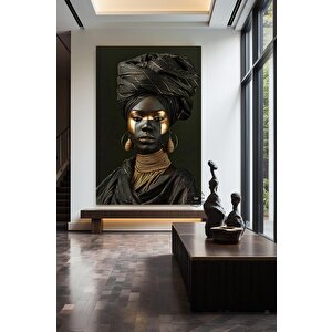 Afrikalı Etnik Kadın Kanvas; Afrikalı Kadın Duvar Sanatı; Afrika Kanvas Sanatı; Renkli Kanvas; Etnik