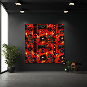 Afrikalı Kültür Duvar Sanatı, Soyut Afrika Duvar Sembolleri, Etnik Hediye Kanvası
