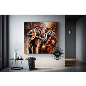 Caz Duvar Dekoru; Caz Orkestrası Sanatı; Müzik Duvar Sanatı; Oturma Odası Dekoru
