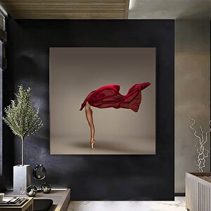 Kırmızı Balerin Kanvas Tablo – Figüratif Dansçı Poster – Klasik Bale Ve Modern Dans