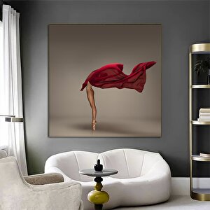 Kırmızı Balerin Kanvas Tablo – Figüratif Dansçı Poster – Klasik Bale Ve Modern Dans 70x70 cm