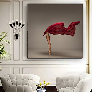 Kırmızı Balerin Kanvas Tablo – Figüratif Dansçı Poster – Klasik Bale Ve Modern Dans