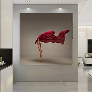 Kırmızı Balerin Kanvas Tablo – Figüratif Dansçı Poster – Klasik Bale Ve Modern Dans
