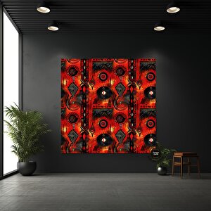 Afrikalı Kültür Duvar Sanatı, Soyut Afrika Duvar Sembolleri, Etnik Hediye Kanvası