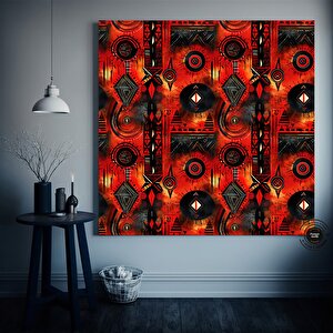 Afrikalı Kültür Duvar Sanatı, Soyut Afrika Duvar Sembolleri, Etnik Hediye Kanvası