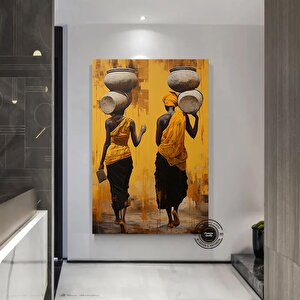 Afrikalı Etnik Kadın Kanvas; Afrikalı Kadın Duvar Sanatı; Renkli Kanvas; Etnik Dekor; Afrika Stili