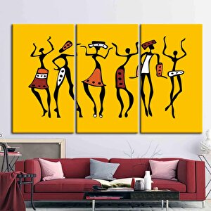 Afrika Dansçıları; Afrika Duvar Sanatı; Afrika Eseri; Afrika Kadın Baskısı; Etnik Kanvas; Dansçı Tab