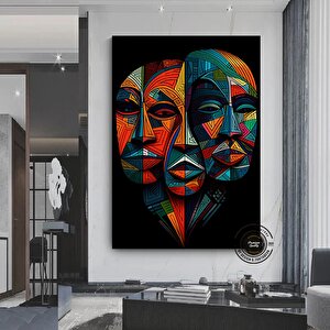 Afrika Soyut Sanat Çok Renkli Poster; Etnik Duvar Dekoru; Afrika Kültürü