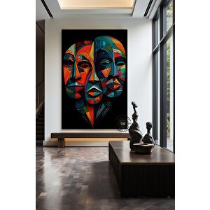 Afrika Soyut Sanat Çok Renkli Poster; Etnik Duvar Dekoru; Afrika Kültürü