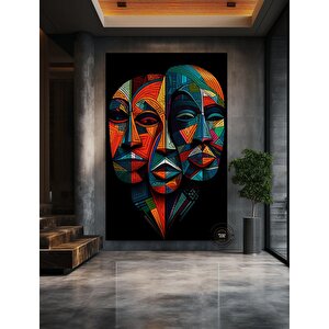 Afrika Soyut Sanat Çok Renkli Poster; Etnik Duvar Dekoru; Afrika Kültürü