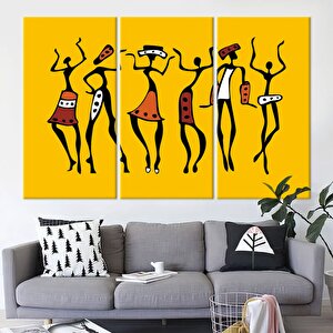 Afrika Dansçıları; Afrika Duvar Sanatı; Afrika Eseri; Afrika Kadın Baskısı; Etnik Kanvas; Dansçı Tab 40x60 cm