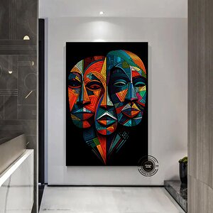 Afrika Soyut Sanat Çok Renkli Poster; Etnik Duvar Dekoru; Afrika Kültürü 80x160 cm