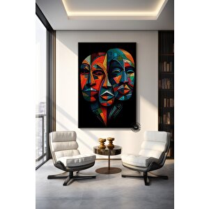 Afrika Soyut Sanat Çok Renkli Poster; Etnik Duvar Dekoru; Afrika Kültürü 80x160 cm