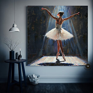 Balerin Tablosu, Çok Renkli Posteri, Bale Sanatı, Büyük Duvar Dekoru