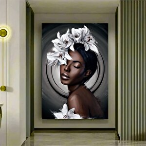 Etnik Kanvas Sanatı; Kadın Duvar Sanatı; Afrika Kadın Sanatı; Etnik Ev Dekoru; Çok Renkli Kanvas