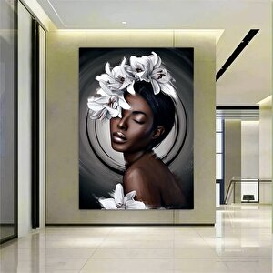 Etnik Kanvas Sanatı; Kadın Duvar Sanatı; Afrika Kadın Sanatı; Etnik Ev Dekoru; Çok Renkli Kanvas