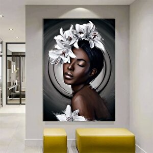 Etnik Kanvas Sanatı; Kadın Duvar Sanatı; Afrika Kadın Sanatı; Etnik Ev Dekoru; Çok Renkli Kanvas