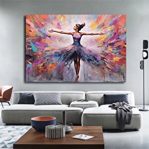 Balerin Graffiti Posteri – Dans Eden Balerin Duvar Sanatı; Sokak Sanatı Kanvas 60x120 cm