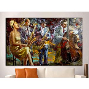 Caz Müzisyeni Poster Kanvasları, Caz Kadın Şarkıcı Sanatı, Caz Posterleri, Enstrüman Tabloları 100x150 cm