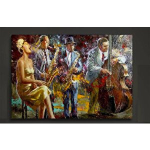 Caz Müzisyeni Poster Kanvasları, Caz Kadın Şarkıcı Sanatı, Caz Posterleri, Enstrüman Tabloları 100x150 cm