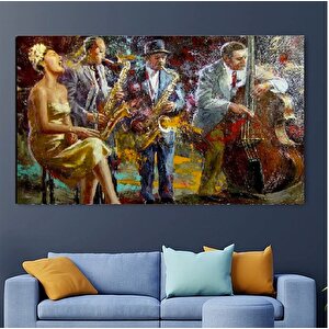 Caz Müzisyeni Poster Kanvasları, Caz Kadın Şarkıcı Sanatı, Caz Posterleri, Enstrüman Tabloları 100x150 cm