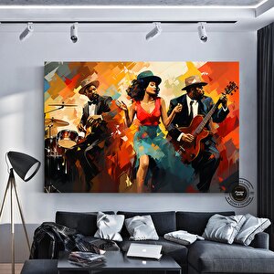 Caz Duvar Sanatı; Büyük Soyut Modern Tablo