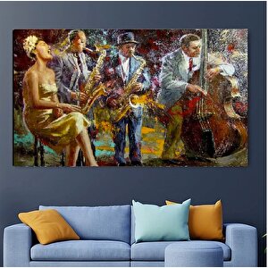 Caz Müzisyeni Poster Kanvasları, Caz Kadın Şarkıcı Sanatı, Caz Posterleri, Enstrüman Tabloları 70x150 cm
