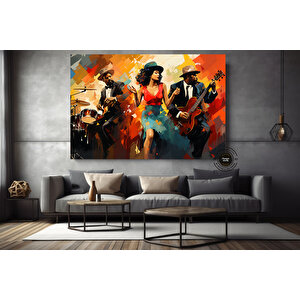 Caz Duvar Sanatı; Büyük Soyut Modern Tablo