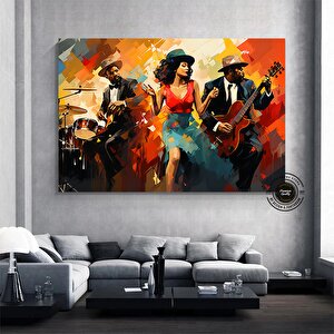 Caz Duvar Sanatı; Büyük Soyut Modern Tablo