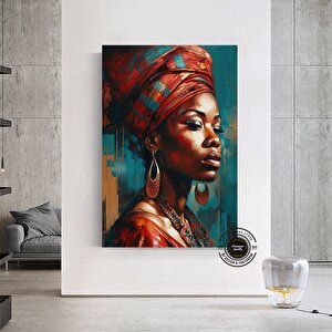 Afrikalı Kadın Etnik Kanvas