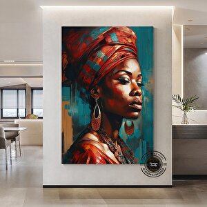 Afrikalı Kadın Etnik Kanvas