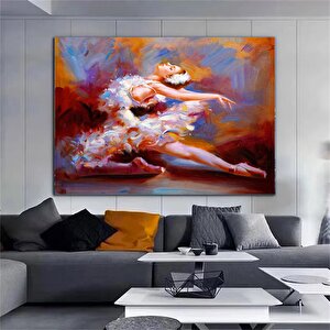 Güzel Balerin Yağlı Boya Tarzı Kanvas Tablo; Modern Tasarım Ev Dekoru; Duvar Sanatı 70x150 cm
