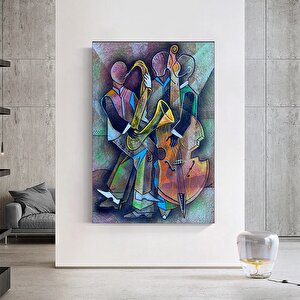 Kübizm Portre Pikaso Tarzı Tablo; Çerçeveli Picasso Tarzı Müzik Ve Caz Duvar Dekoru; Picasso Tarzı B