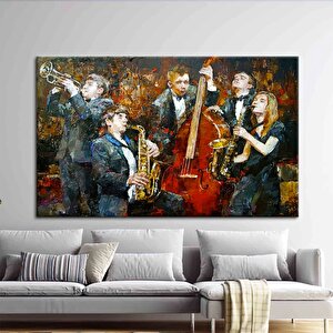 Caz Müzisyeni Posteri Kanvas Duvar Sanatı – Kadın Şarkıcı, Caz Posterleri, Enstrüman Görselleri 40x60 cm