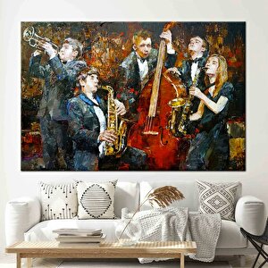 Caz Müzisyeni Posteri Kanvas Duvar Sanatı – Kadın Şarkıcı, Caz Posterleri, Enstrüman Görselleri