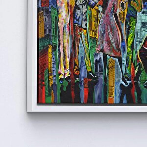 Soyut Caz Müzik Baskısı, Modern Sanat, Renkli Caz Temalı Kanvas, Müzik Odası İçin