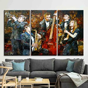 Caz Müzisyeni Posteri Kanvas Duvar Sanatı – Kadın Şarkıcı, Caz Posterleri, Enstrüman Görselleri 150x250 cm