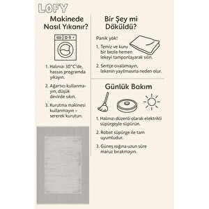 Pamuk Dokuma Taban Halı – Siyah; Beyaz – Geometric Desen, Makinede Yıkanabilir, Kolay Temizlenebilir, Toz Ve Tüy Tutmaz, Kaymaz, Evcil Hayvan Dostu