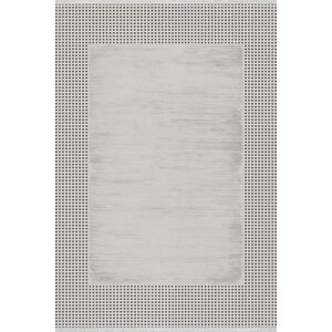 Pamuk Dokuma Taban Halı – Siyah; Beyaz – Geometric Desen, Makinede Yıkanabilir, Kolay Temizlenebilir, Toz Ve Tüy Tutmaz, Kaymaz, Evcil Hayvan Dostu 80x80 cm