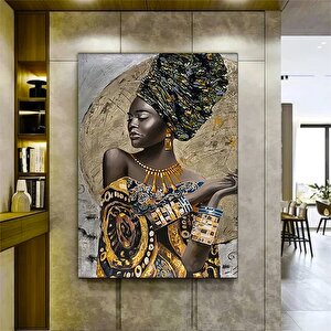 Etnik Kanvas Sanatı; Kadın Duvar Sanatı; Kanvas Duvar Sanatı; Etnik Kadın Duvar Sanatı; Afrika Kadın