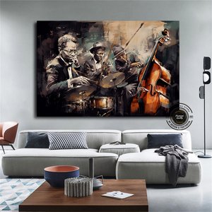 Caz Duvar Sanatı – Müzisyen Baskıları (tekrar) 60x120 cm