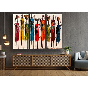 Masai Afrikalı Kadınlar Kanvas; Etnik Tablo