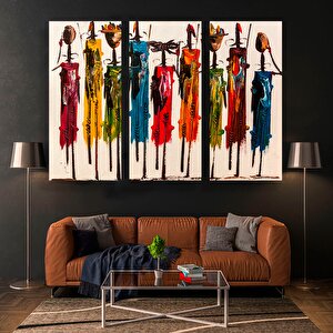 Masai Afrikalı Kadınlar Kanvas; Etnik Tablo
