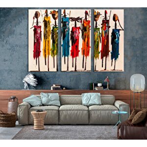 Masai Afrikalı Kadınlar Kanvas; Etnik Tablo