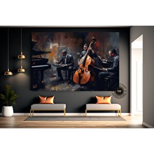 Caz Duvar Sanatı; Büyük Soyut Tablo 50x70 cm