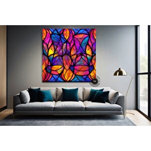 Temperlenmiş Kanvas Sanatı; Renkli Soyut Duvar Sanatı; Cam Mozaik Dekor; Temperlenmiş