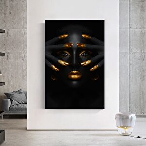 Modern Afrikalı Kadın Kanvas Tablo; Oturma Odası Dekoru; Etnik Kadın Sanatı; Afrikalı Kadın Baskısı