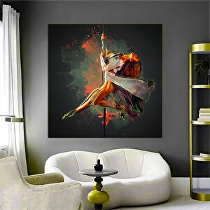 Kırmızı Balerin Duvar Sanatı Kanvas 40x40 cm