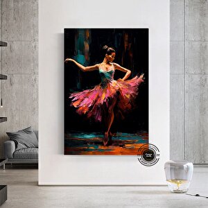 Balerin Duvar Dekoru Kanvas; Akrilik Parlak Etki; İlham Veren Poster